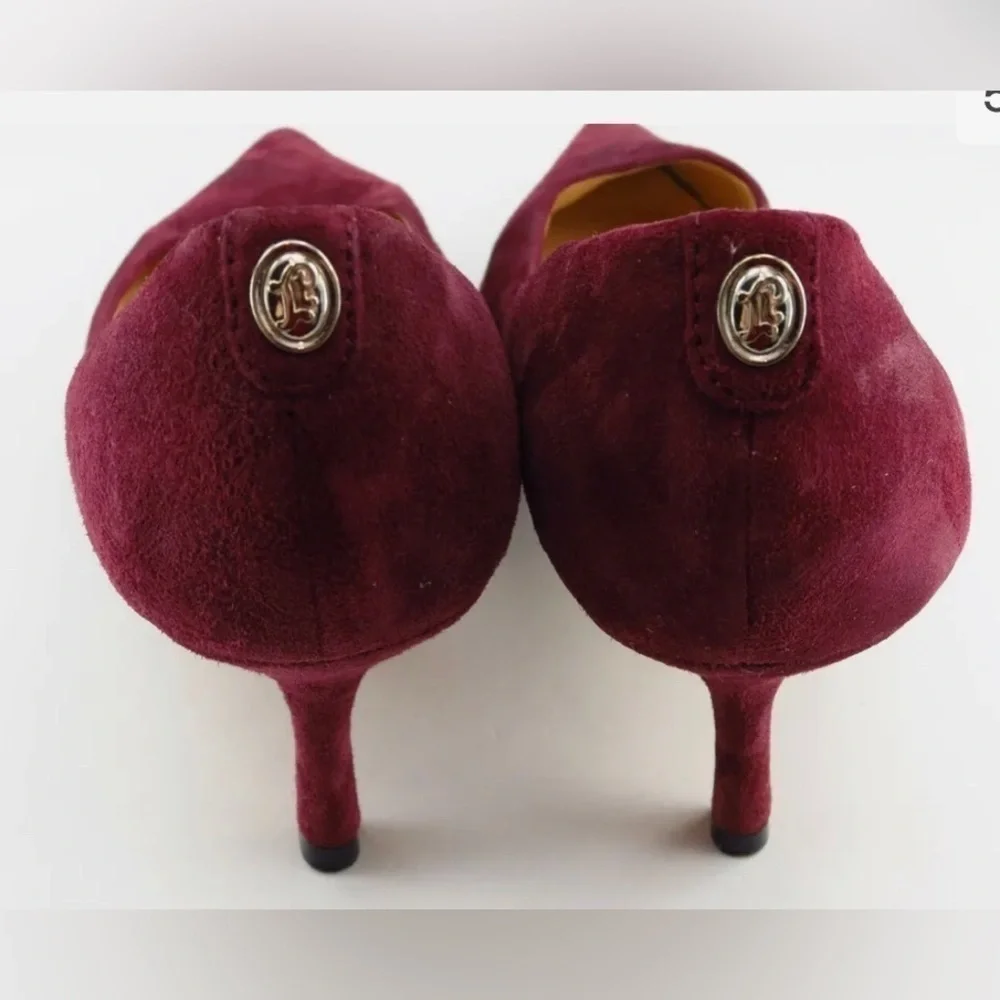 Ivanka Trump  Plum Suede Leather Closed Toe  Pointy Toe Heels size 6.5